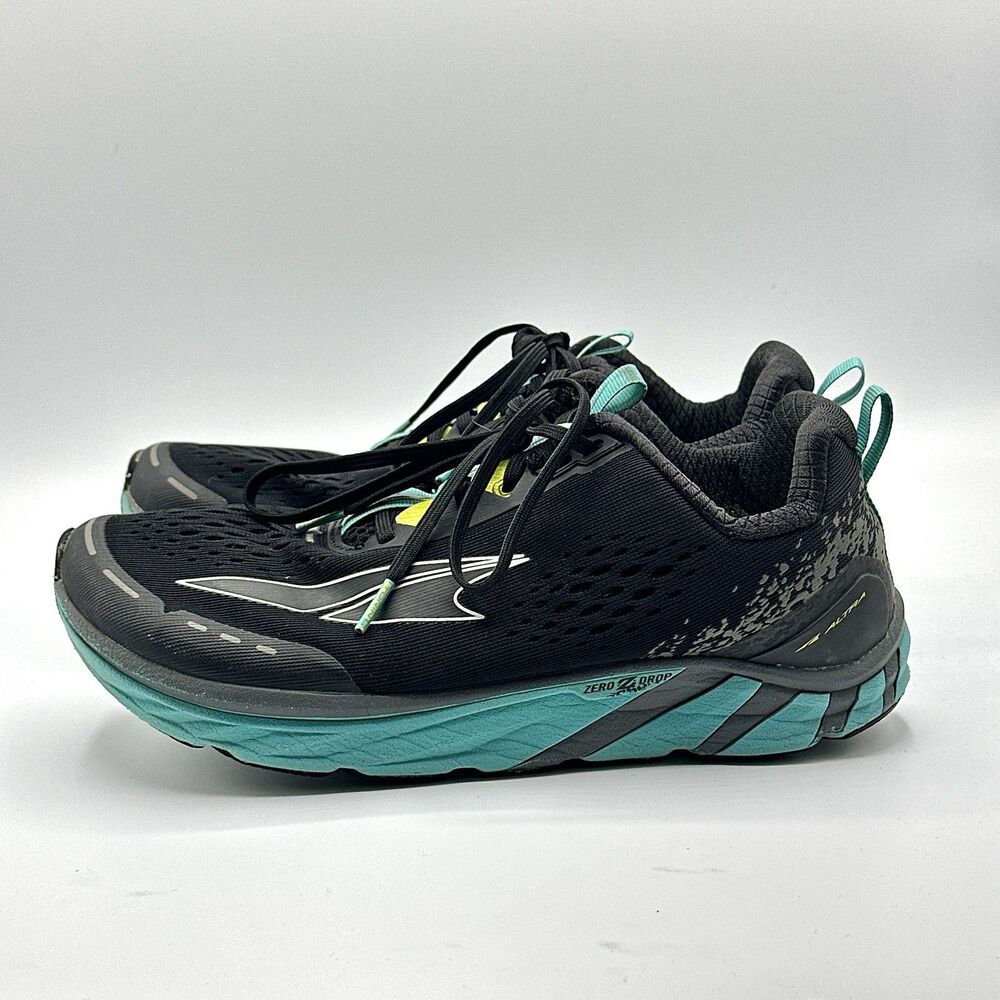 Altra Torin 4 Women's 7.5 Black Teal Athletic Running Sneakers Lace Up Low Top - Picture 5 of 15